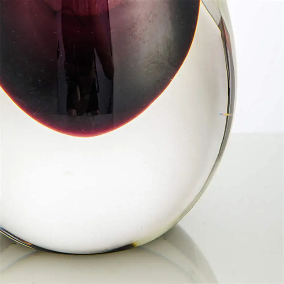 nordic luxury Purple glass Long neck table lamp for villa bedroom living room home deco desk lamps office led light fixtures image 4
