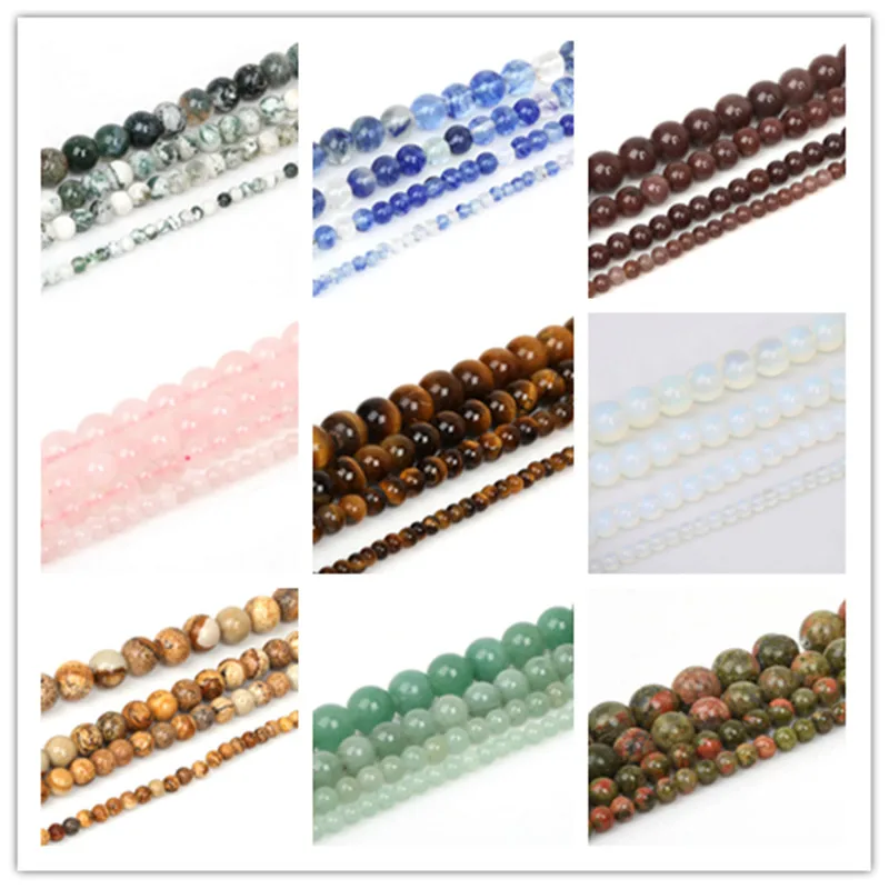 4/6/8/10mm 39-98pcs/lot Tiger Eye Beads Nature Stone Beads For Jewelry Making Bracelet Necklace DIY Jewelry Accessories