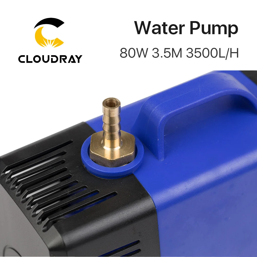 Submersible Water Pump 80W 3.5M 3500L/H IPX8 220V for CO2 Laser Engraving Cutting Machine