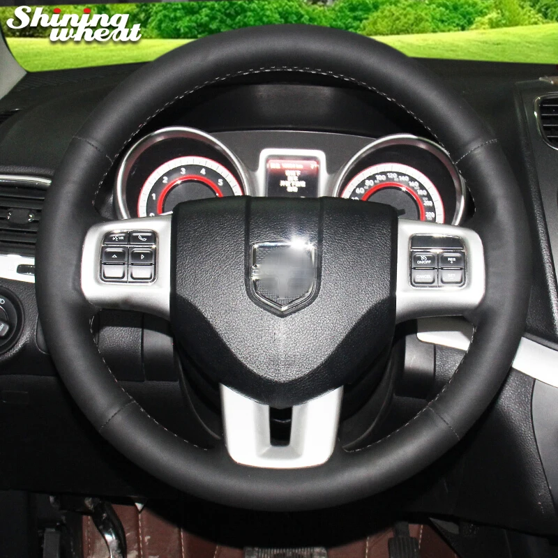 shining-wheat-black-genuine-leather-car-steering-wheel-cover-for-dodge-grand-caravan-journey-avenger-durango