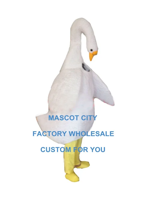 

realistic Goose Swan Mascot Costume wholesale adult cartoon goose theme anime costumes carnival fancy dress for holiday 3422