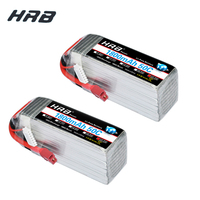 2pcs HRB 1800mAh Lipo 6S 22.2V Bettery 50C Max 100C XT60 T DEAN For SAB380 Align 470 ALZRC Devil 380 480 RC Helicopter Boat Car