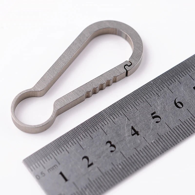 Pure Titanium TC4 Keychain EDC Backpack Hanging Spring Buckle Anti-lost Key Holder dropshipping FW213