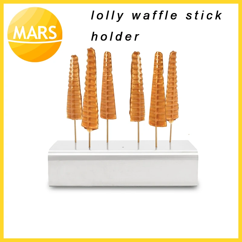 

MARS Stainless Steel Lolly Waffle Stick Holder Stand Displayer;Hot dog Display Stands;Table Stand for Waffle On A Stick