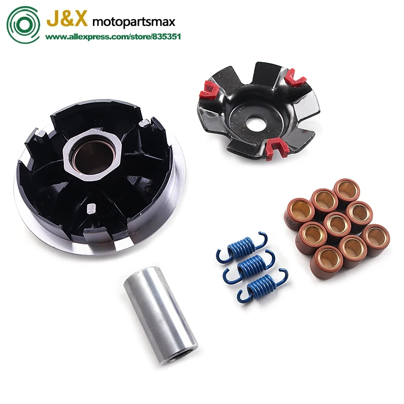 High Performance DLH Variator Kit with Roller Weights Drive Pulley for GY6 50cc 139QMB 139QMA Dio 50cc Scooter Moped ATV