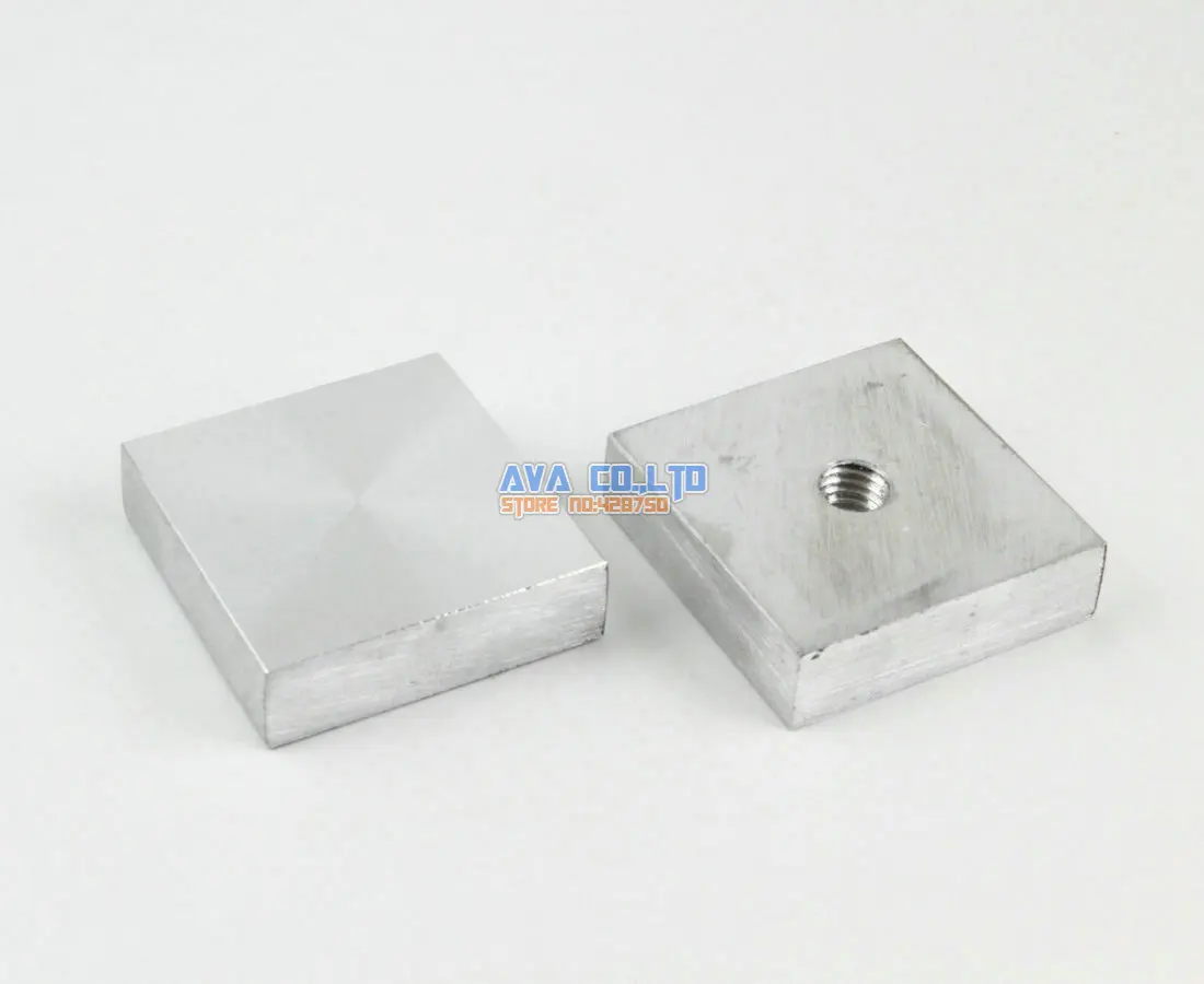 

8 Pieces 35mm Aluminum Disc Glass Table Top Adapter Attach Square Decoration