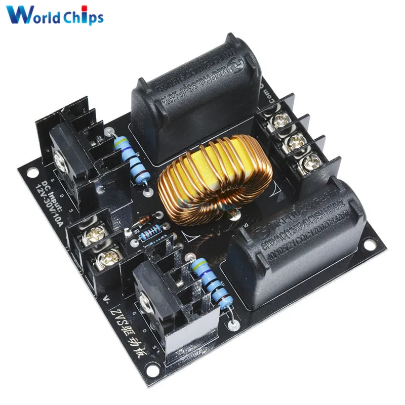 ZVS Tesla Coil Zero Voltage Flyback Driver Board High Voltage Booster Generator Plate Induction Heating Module 12-30V 10A 1000W