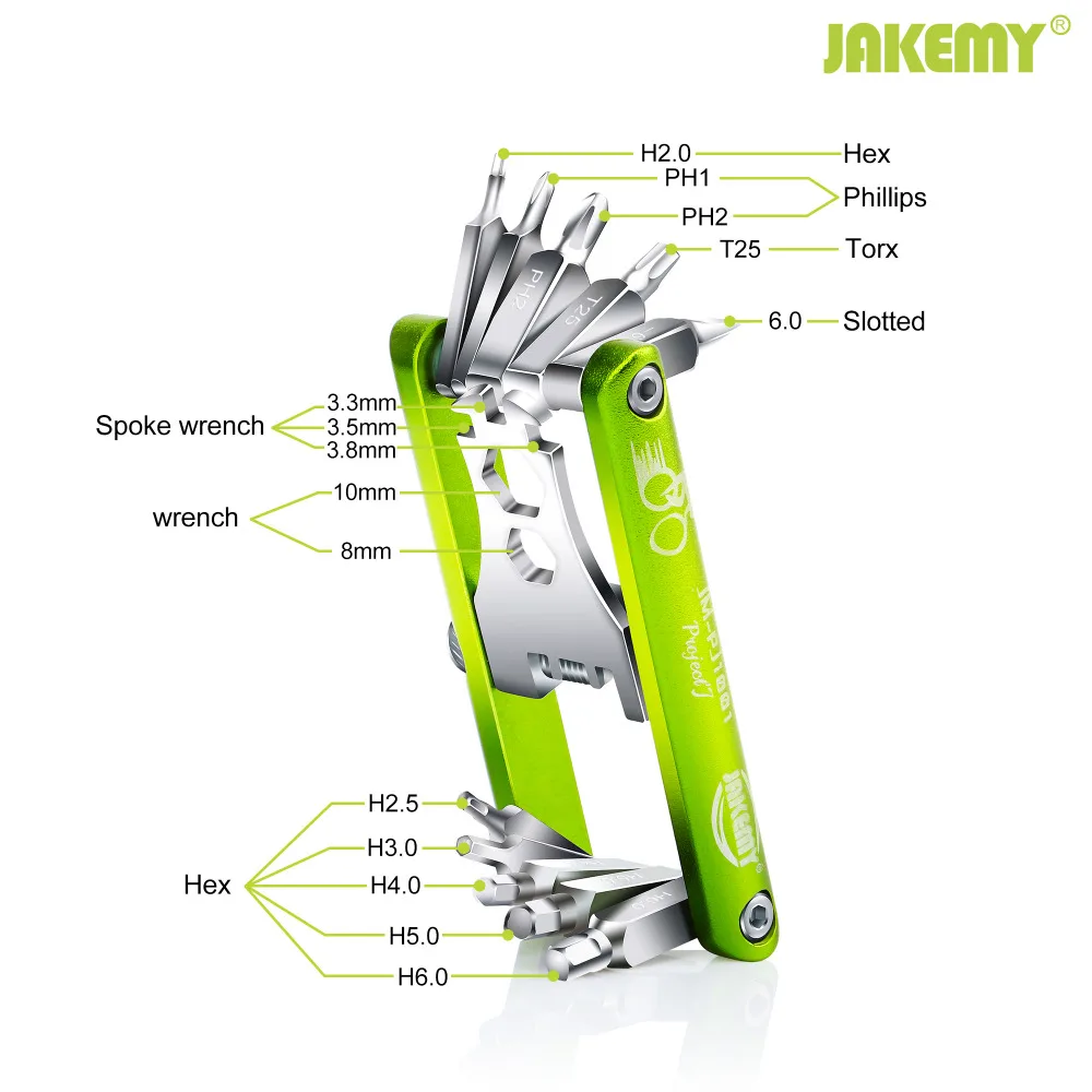 JM-PJ1001 Leo Núi Đa Chức Năng Công Cụ Đặt Bike Xe Đạp Đa Repair Tool Kit Hex Spoke Wrench Screwdriver Cụ Nut