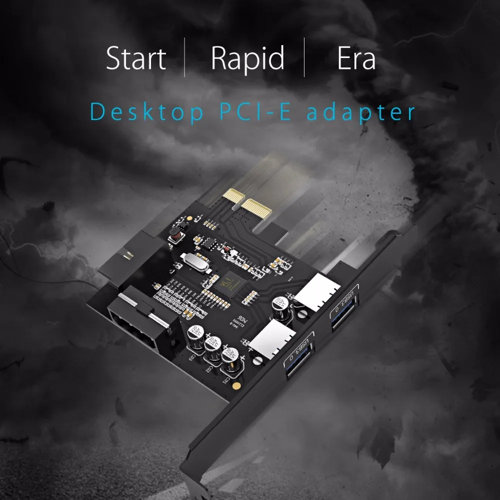 ORICO USB 3.0 PCI-E Expansion Card Adapter PCI-E USB 3.0 HUB Controller Adapter Card with 15Pin Power Supply PCI-E Extender Card