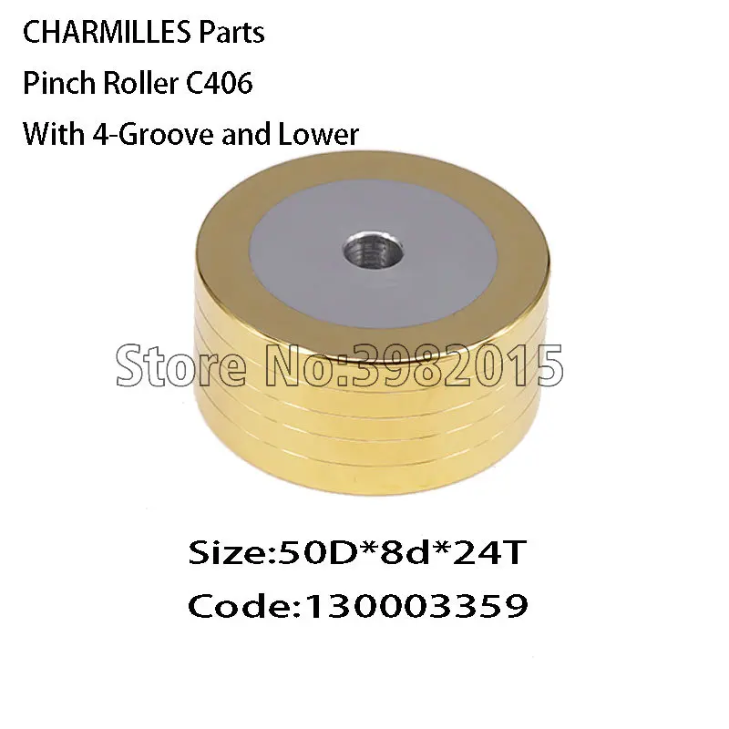 

CHARMILLES Machine Parts Lower Pinch Roller C406 with 4-Groove 50D*8d*24T Original Code 130003359