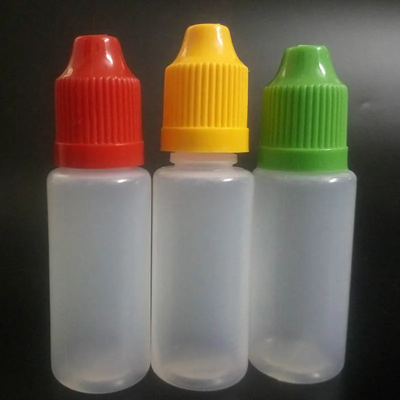 15ml Empty Plastic Squeezable Dropper Bottles PE Eye Liquid Dropper  E Cig Oil Bottles electronic cigarette liquid bottles