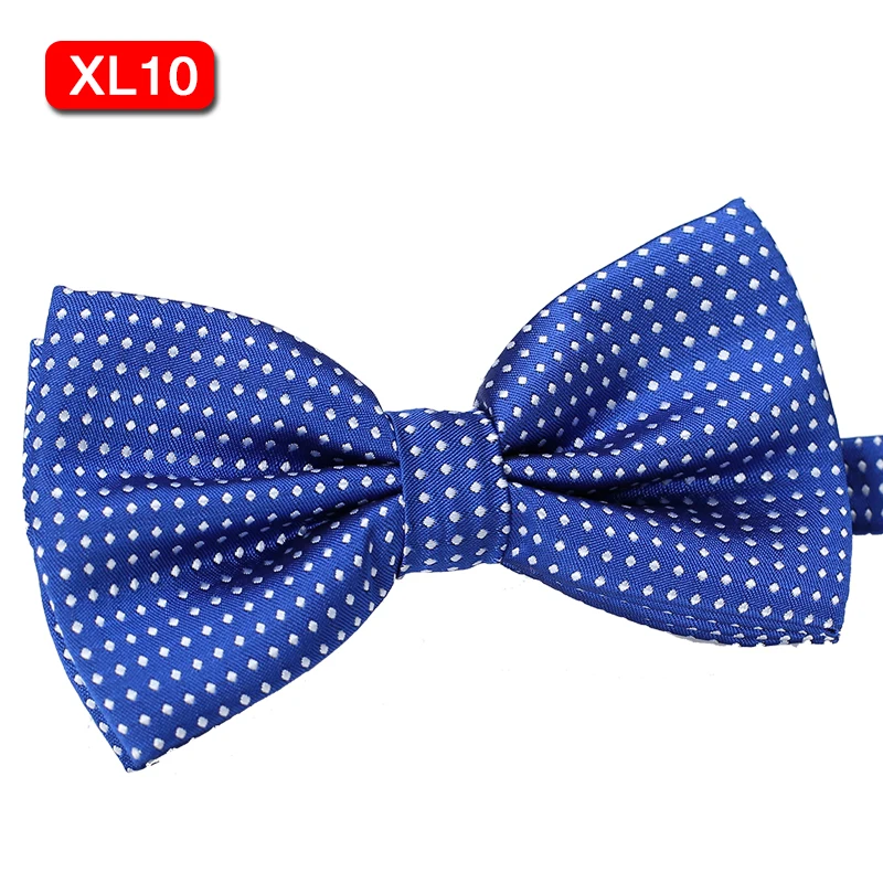 

Ikepeibao Men's Royal Blue Polka Dot Jacquard Woven Pre-tied Bow Tie Set Free Shipping