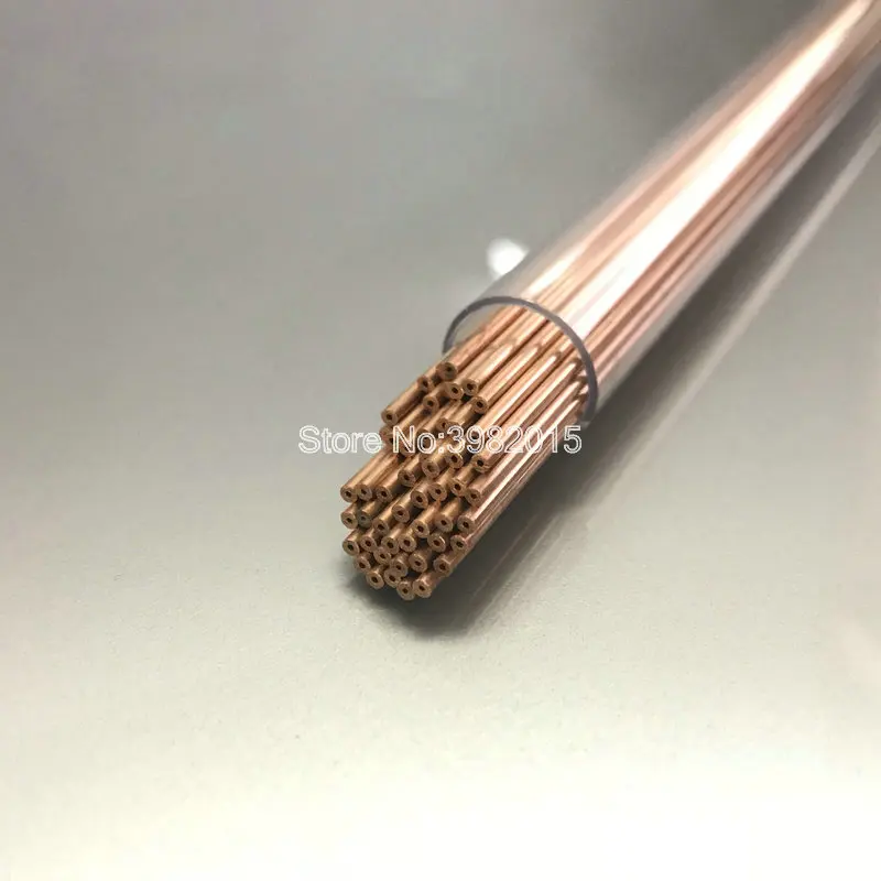 WEDM أنبوب القطب الكهربائي النحاسي OD1.5 * 400mm ثقب واحد ID0.5mm Ziyang العلامة التجارية لآلة الحفر WEDM