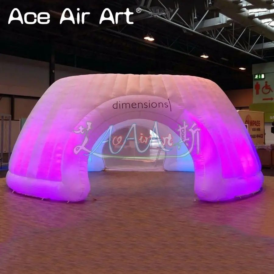 

Giant LED Party Inflatable Dome Tent Igloo Marquee Pop Station Event Shelter with Changing LED Lights for Exhibition Wedding