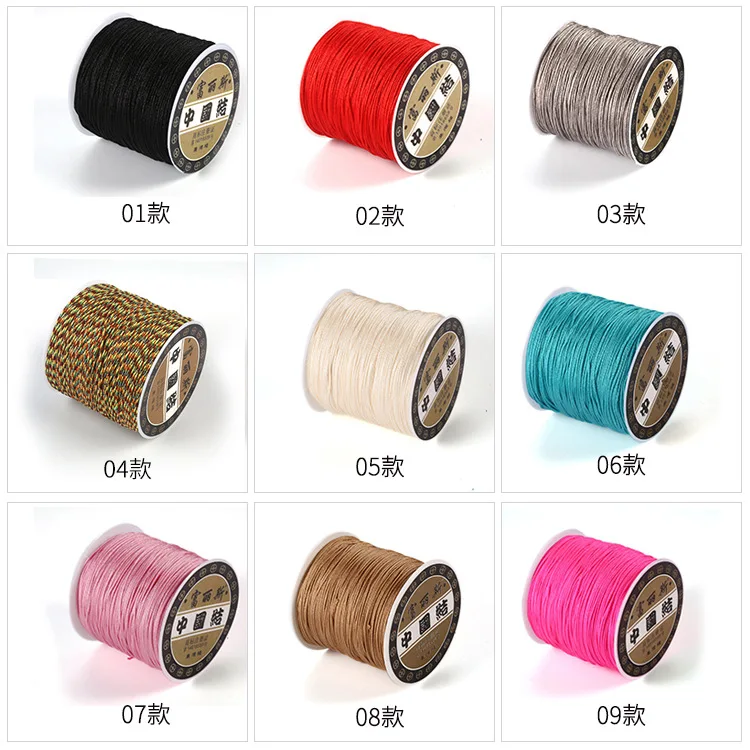 100 Meters One Roll DIY Woven Rope Handmade Material Red Rope Necklace Rope