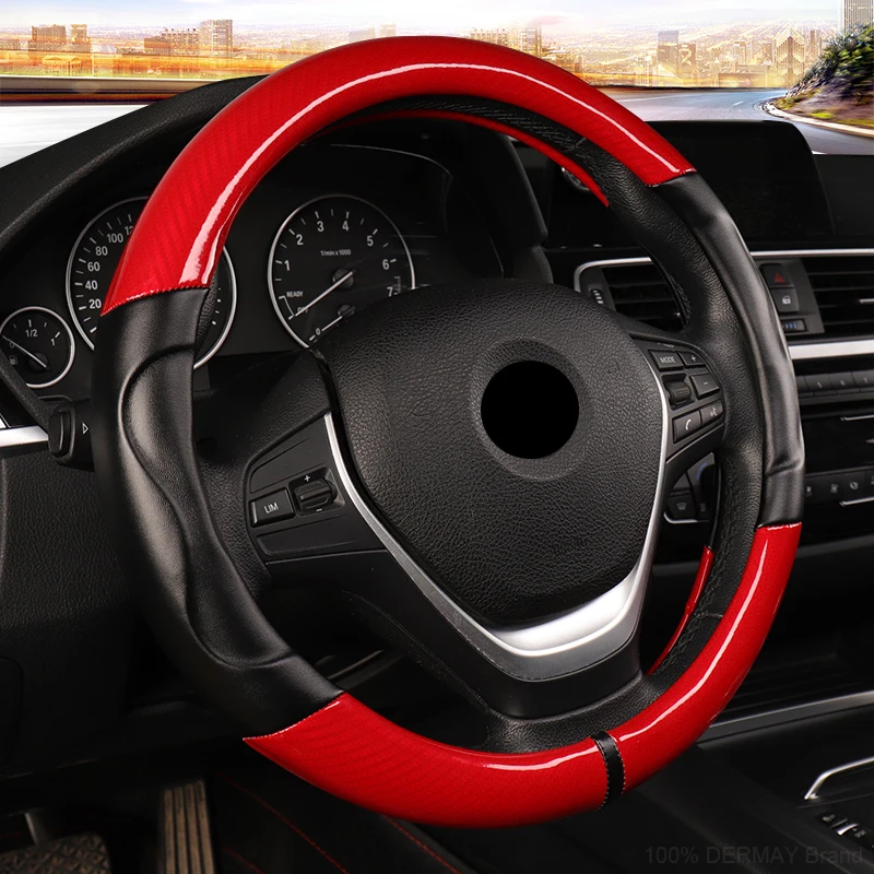 for BMW X5 BMW E53 Carbon Fiber Sport Car Steering Wheel Cover Soft Micro Fiber Leather 3D Design Non-slip High Quality