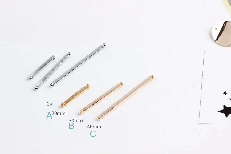 Minimalist diy dual hole connection rod wafer handmade earrings stud earrings earrings accessories tassel accessories