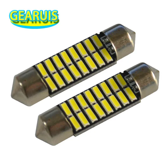 10cs Festoon 31 36 39  41MM canbus light 70MA c5w 16 SMD led 4014 Car Interior Dome Reading Lights Auto  Bulbs car styling 12V