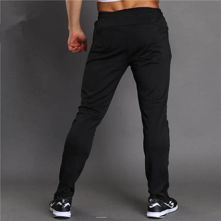 GANYANR Brand Running Pants Men Fitness Leggings Gym Jogging Sports Long Trousers Solid Polyester Harem Full Length Training
