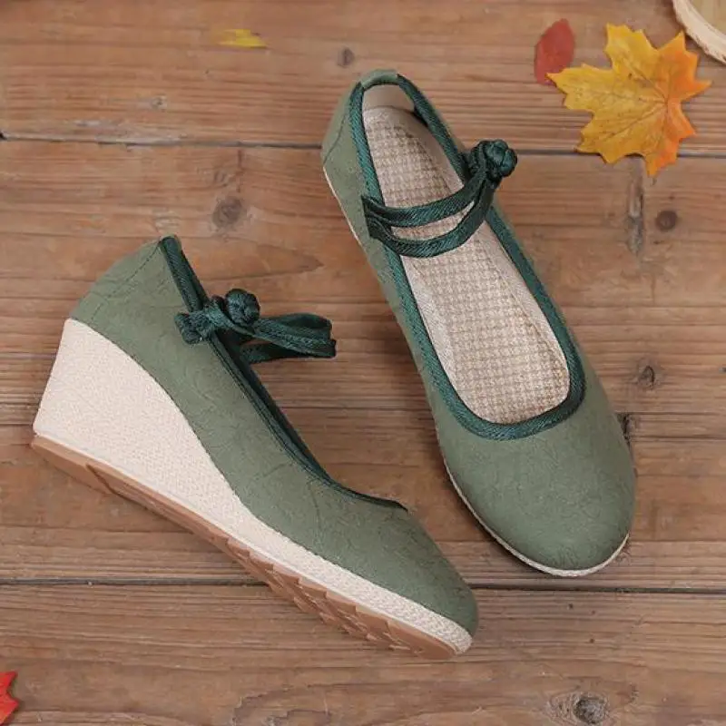 Beijing Cloth Shoes Female Summer Wedges Mother Shoes Ethnic Platform Shoes Women