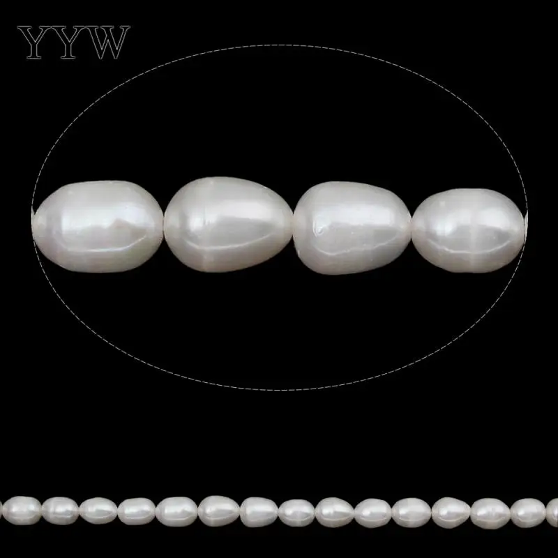 High Quality 6-7mm  Natural Freshwater Pearl Beads White Rice Pearl Loose Beads For DIY Necklace Bracelat Jewelry Making Finding