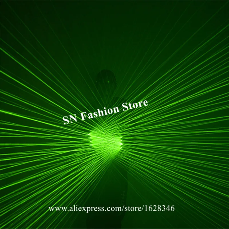 L86 With palm light laser gloves green laser light ballroom dance costumes dj lighted gloves bar party stage wears gloves disco