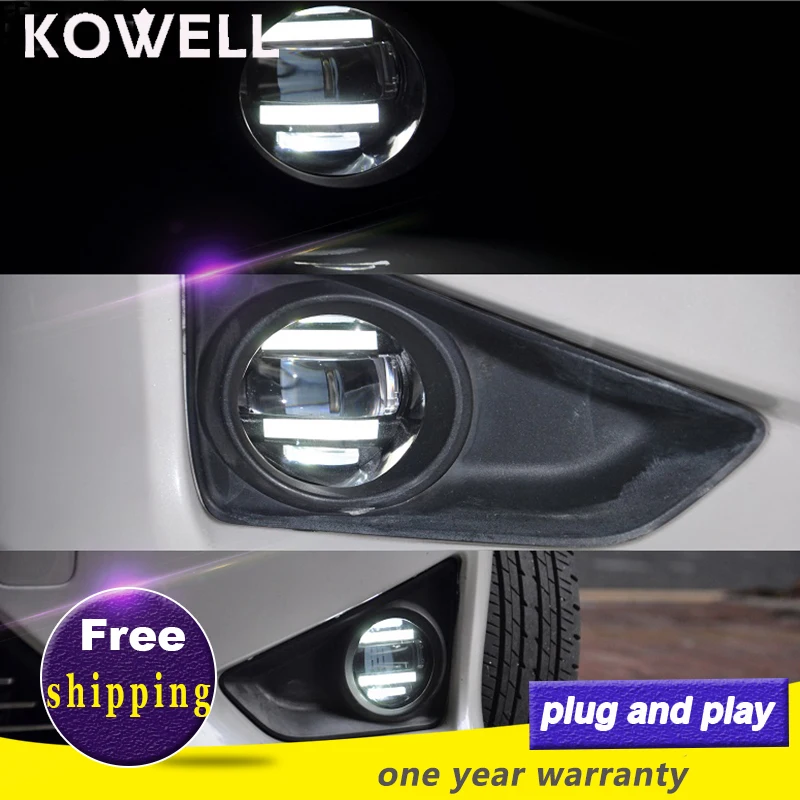 KOWELL Car Styling Fog Lamp for Honda fit crv spirior city  LED DRL Daytime Running Light fog Accessories