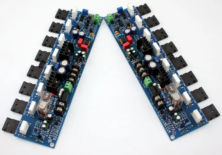 Reference to the golden voice circuit E405 300W amplifier board ( A1943 / C5200 and 2SA1930 / 2SC5171 )