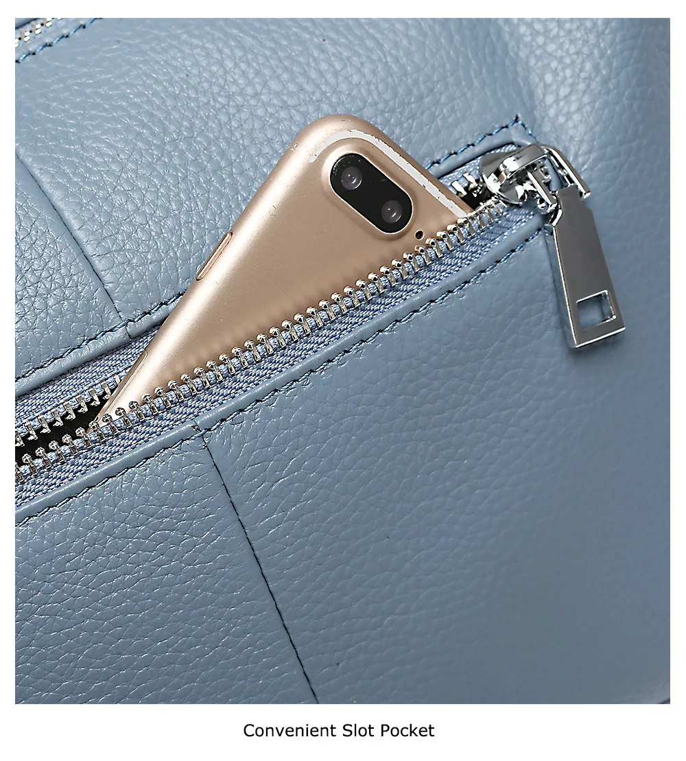 Zency Noble Damen Kleine Umhängetasche 100 % Echtleder Weiß Blau Mode Umhängetasche Geldbörse Beige Hobos Handtasche – Detail 16