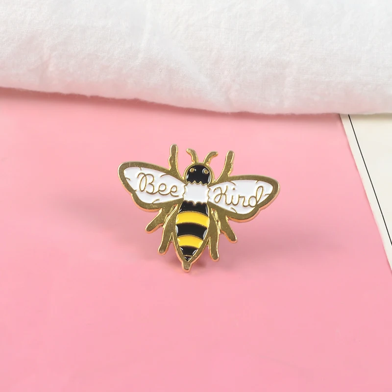 Bee Kind Honey Brooch Lapel Be Enamel Pin Animal Jewelry for Men Women