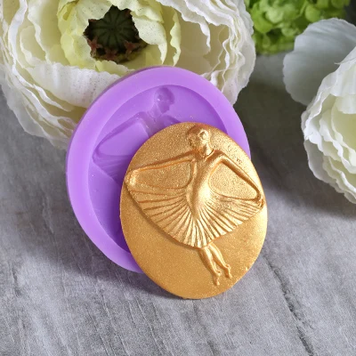 Mold Silicone Fondant Mold Sugar Craft Cake Decorative Molds DIY Ballet Dress Girl Chocolate Baking Mould Silicone Rubber PRZY