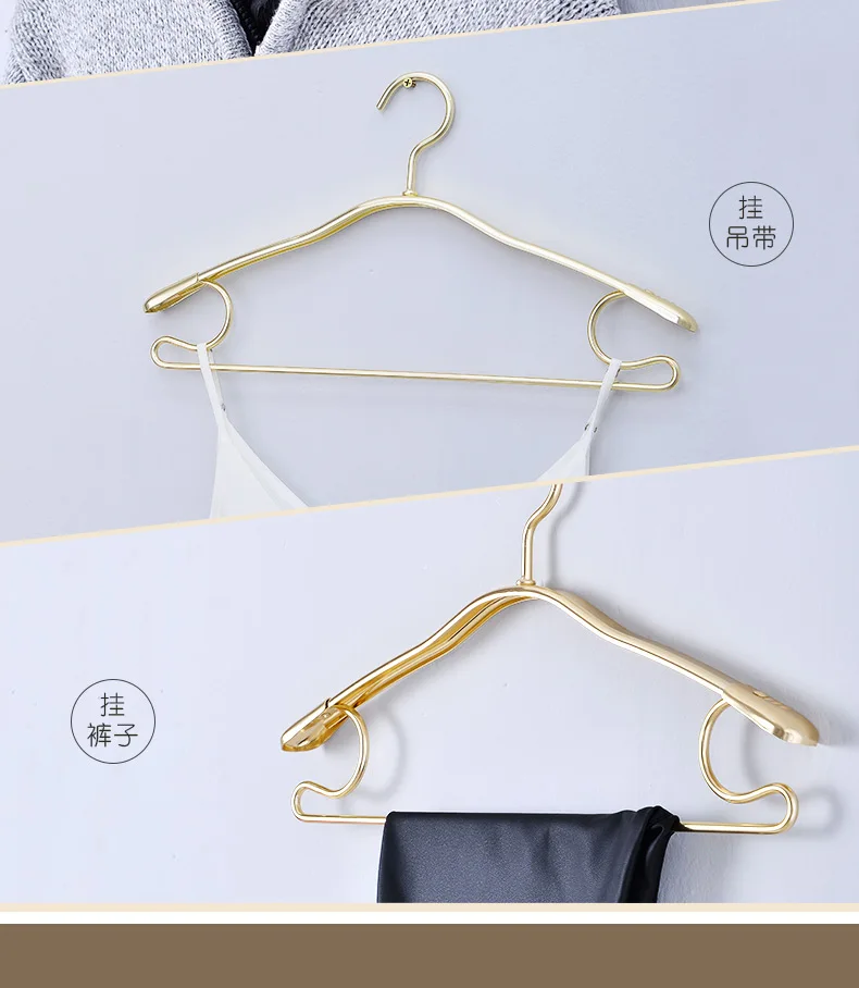 10pcs/lot 42.3cm  aluminum alloy household clothes hang  suit wide shoulder anti-skid non-marking  thickening clothes rack