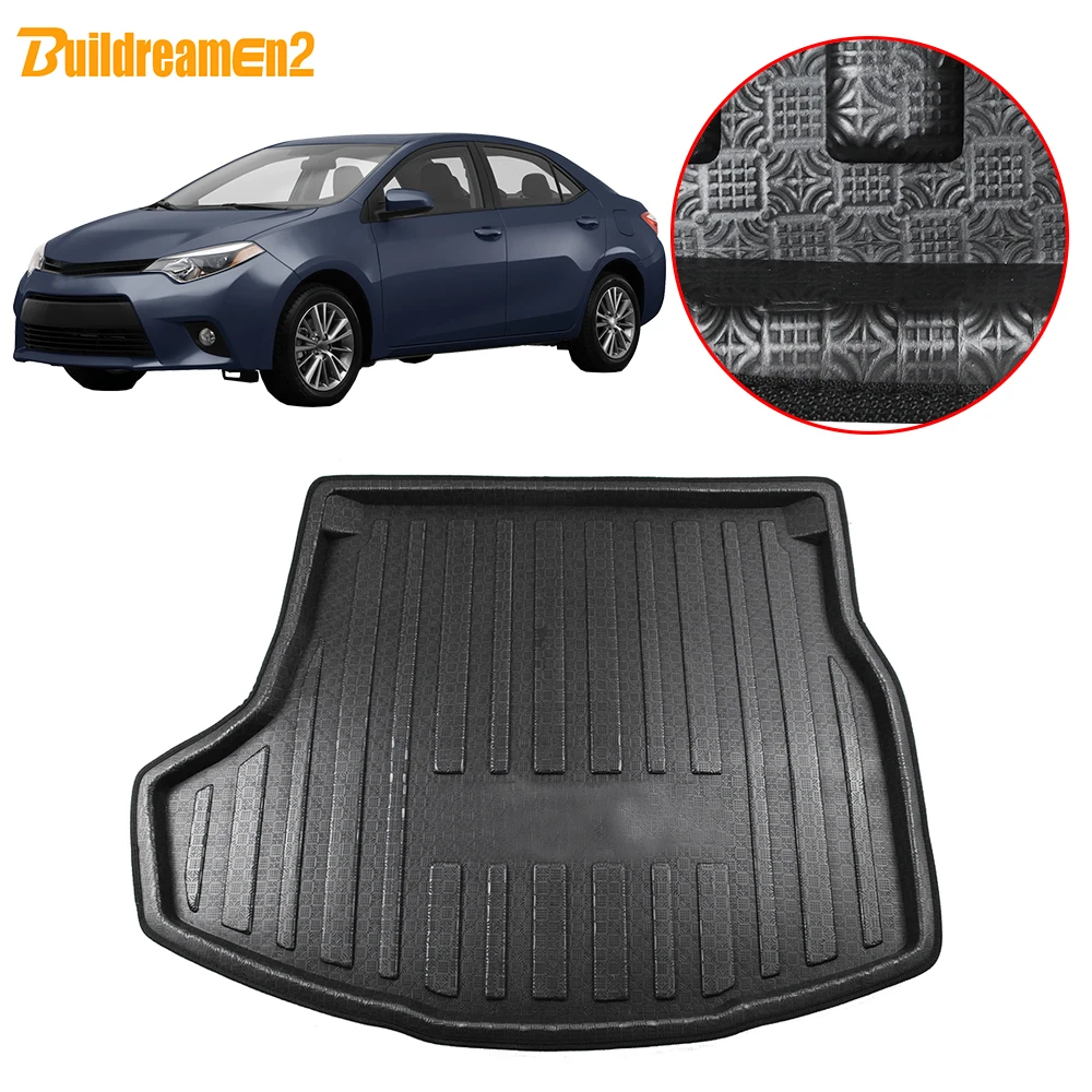 Buildreamen2 Car Tail Trunk Mat Boot Tray Liner Cargo Floor Mud Carpet Pad For Toyota Corolla Altis Sedan 2014 2015 2016 2017