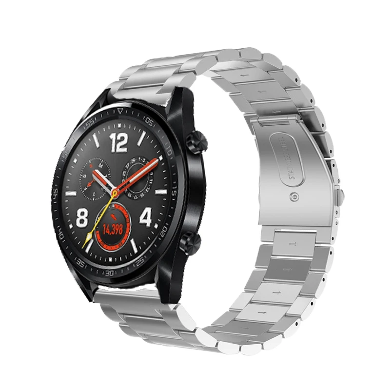 Pulseira de metal para relógio inteligente, pulseira para huawei watch gt honor magic watch 2 pro 22mm aço inoxidável amazfit 2
