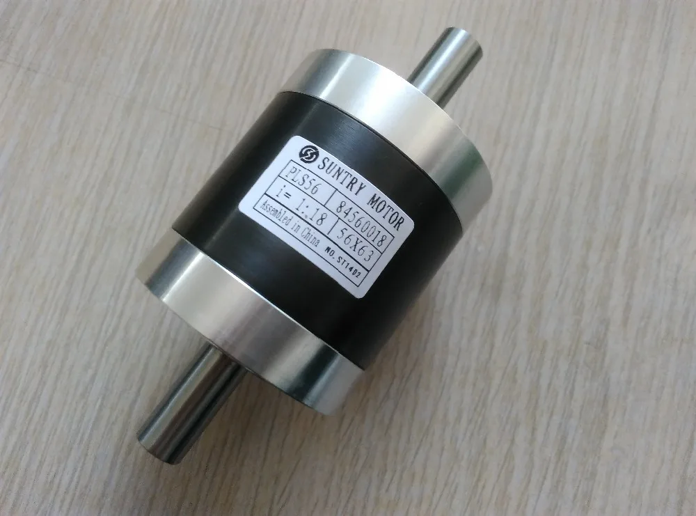 56mm Dual Axis Planetary Gearbox Speed-up or Speed Reducer Increaser Double Shaft 1:13 1:15 1:18 PLS56