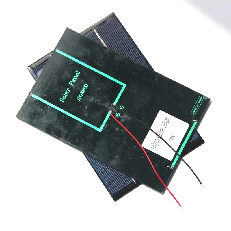 BUHESHUI 4,2 W 18V Polykristalline Solar Zellen + Kabel olar Panels Solar Modul Für Lade 9V Batterie DIY solar System 200*130MM