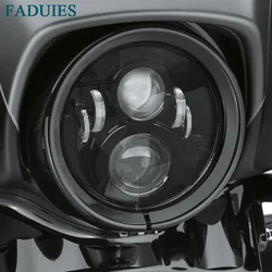 FADUIES 7inch Black LED Headlight For Harley- Motorcycle Tour,FLD,Softail Heritage,Street Glide,Road King
