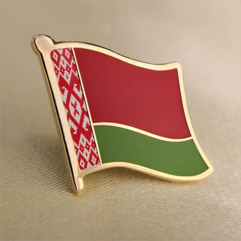 Soft Enamel Belarus Flag Lapel Pins