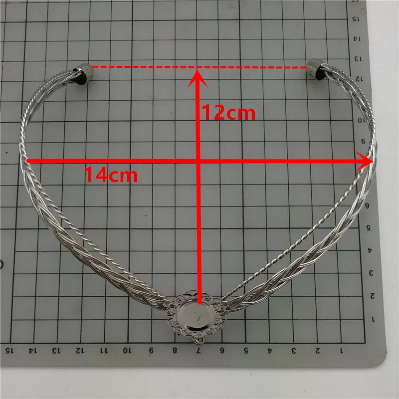 1pcs Bride Crown Head Hoop Headband DIY Wedding Jewelry Finding