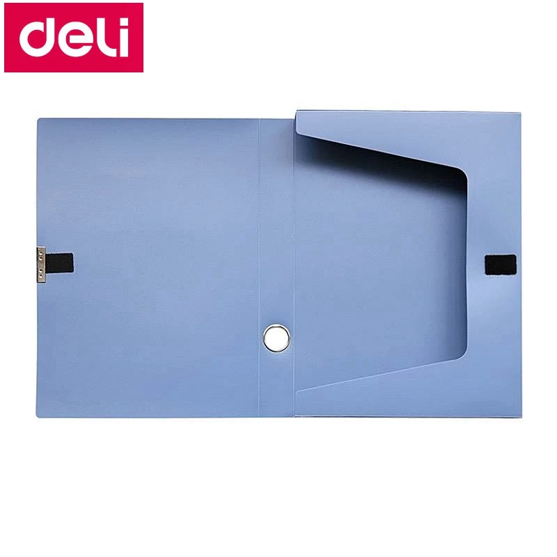 Imagem -06 - Caixa de Documentos com Fecho de Pelúcia Capa Deli Azul e Preto a4 5622 5623 35 mm 50 mm Peças por Lote