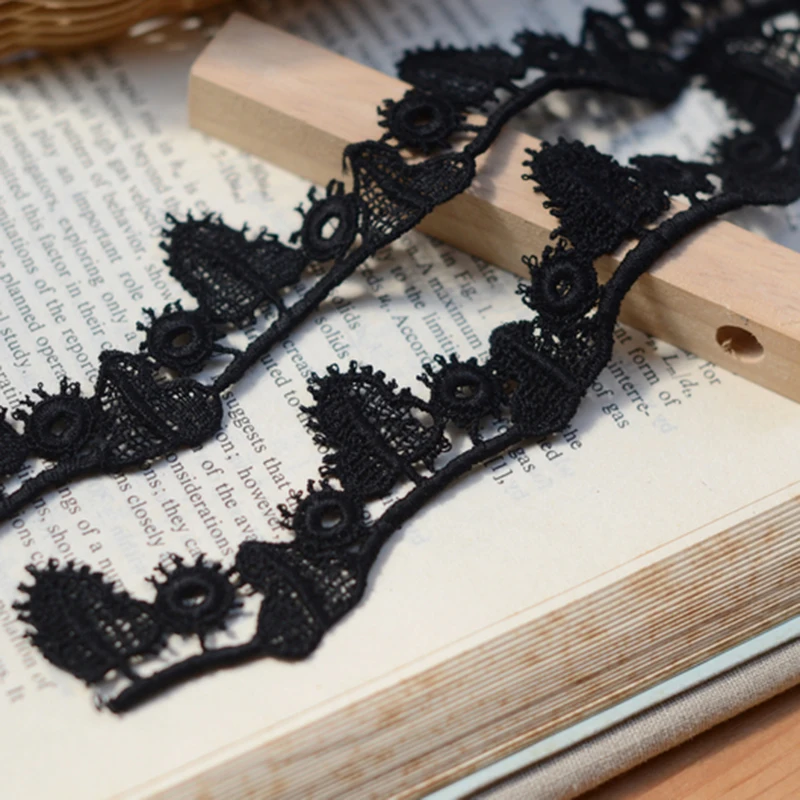 

10Yards Fancy Chantilly Lace Water Soluble 2.5cm High Quality Sewing DIY Lace Trim For Curtain