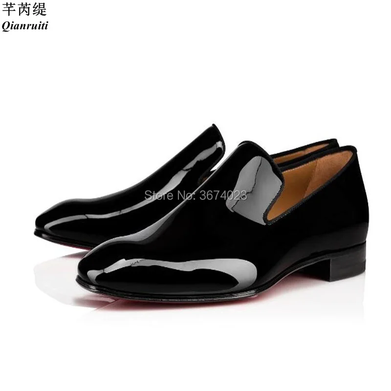 

Qianruiti Fashion Men Black Coffee Plain Loafers Slip-on Flats Shoes Comfortable Smoking Shoes Men Casual Shoes