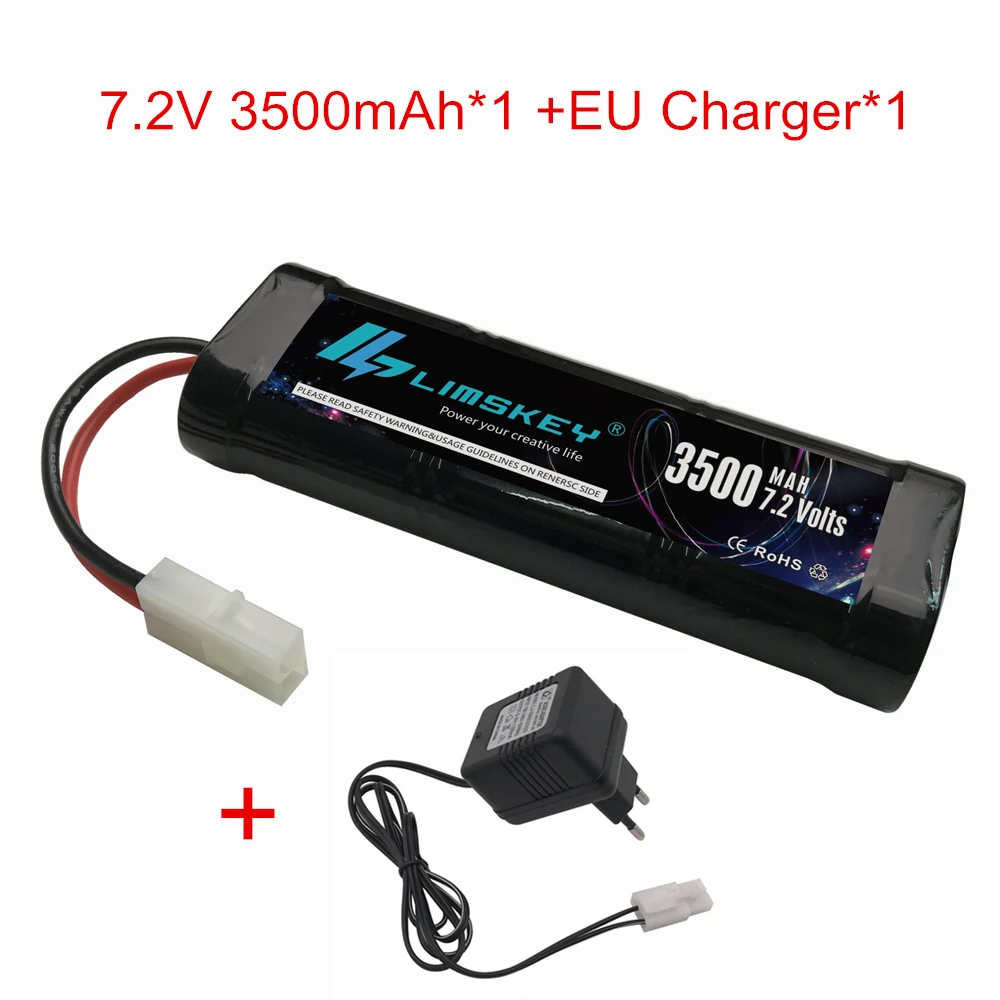 7.2 V 3500mah/ 5000mAh Ni-MH SC bateria i 7.2 v ładowarka na zabawki zdalnie sterowane cysterna helikopter ze złączami Tamiya 7.2 v bateria