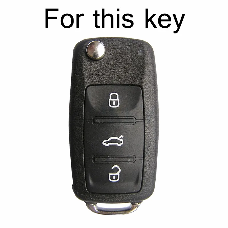 AX 3 Button Silicone Remote Key Case For SKODA Fabia Octavia Superb For Seat Leon Toledo Altea Ibiza Fob Shell Cover Skin