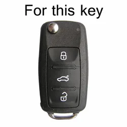 AX 3 Button Silicone Remote Key Case For SKODA Fabia Octavia Superb For Seat Leon Toledo Altea Ibiza Fob Shell Cover Skin