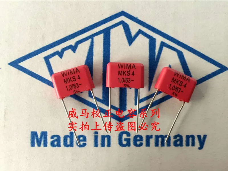 2020 hot sale 10pcs/20pcs WIMA Germany MKS4 63V 1.0uF 1UF 1u0 105 P:10mm Promotional Specials Audio capacitor free shipping