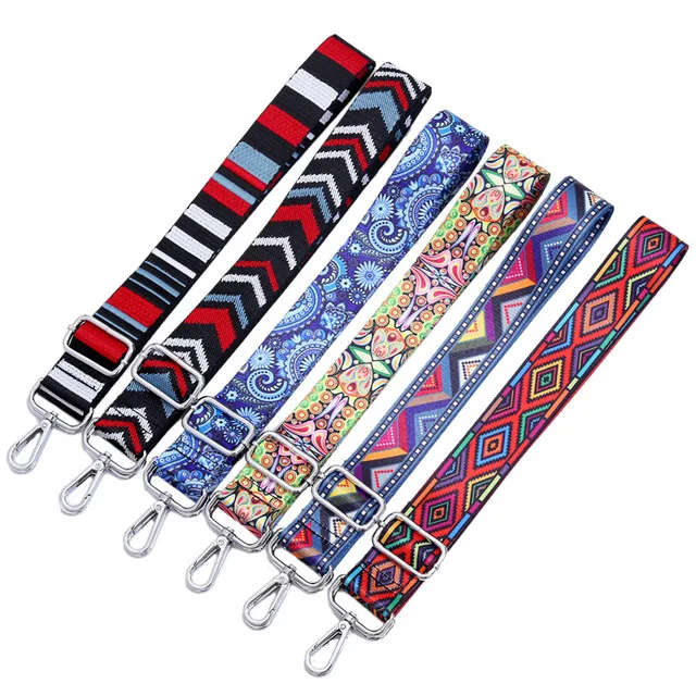 Bag Strap Women's belt for bag accessories 120cm Woven Handles Ornament Handbags Shoulder Nylon Cross Body Messenger Belt Ethnic