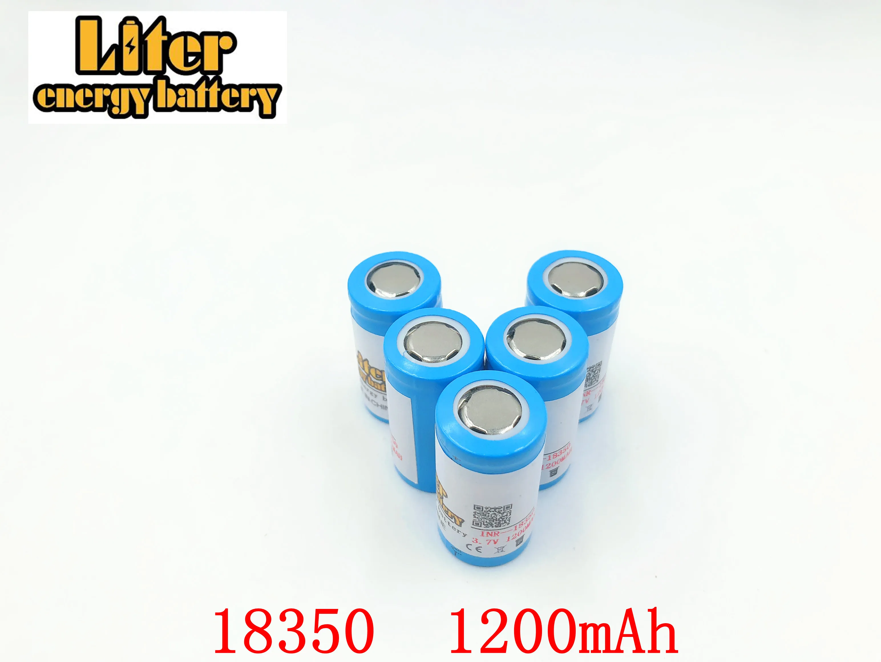 2PCS Liter energy battery 18350 battery 1200mAh 3.7V Li-ion Rechargeable Battery with battery protective storage box