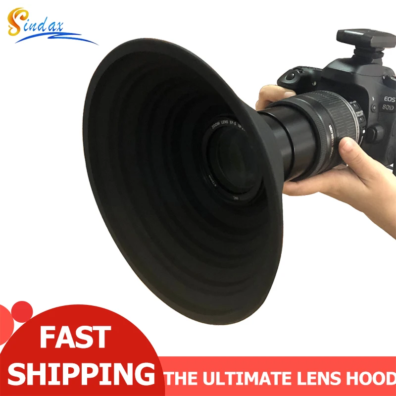 The Ultimate Lens Hood for Nikon Canon Sony Camera Lens 50-90mm Take Reflection-Free Photos Video Silicone Camera Lens Hood