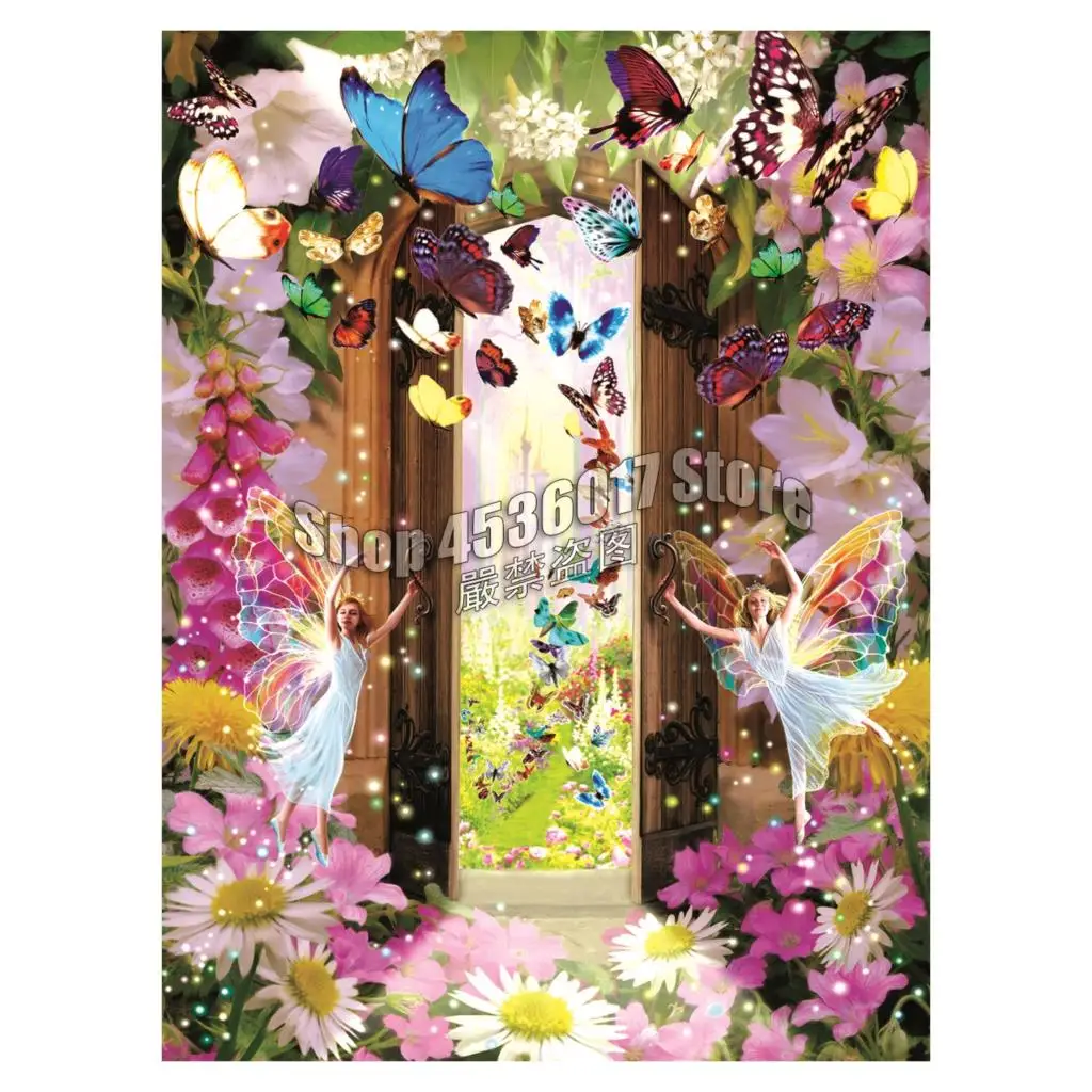 Fairy Door DIY Full Embroidery 5D Diamond Painting Mosaic Cross Stitch Flowers Butterflies & Insects Art Needlework Home Decor